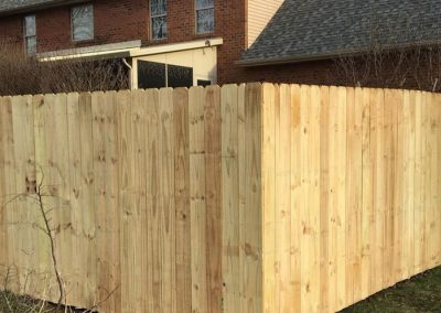 wooden residential fence example